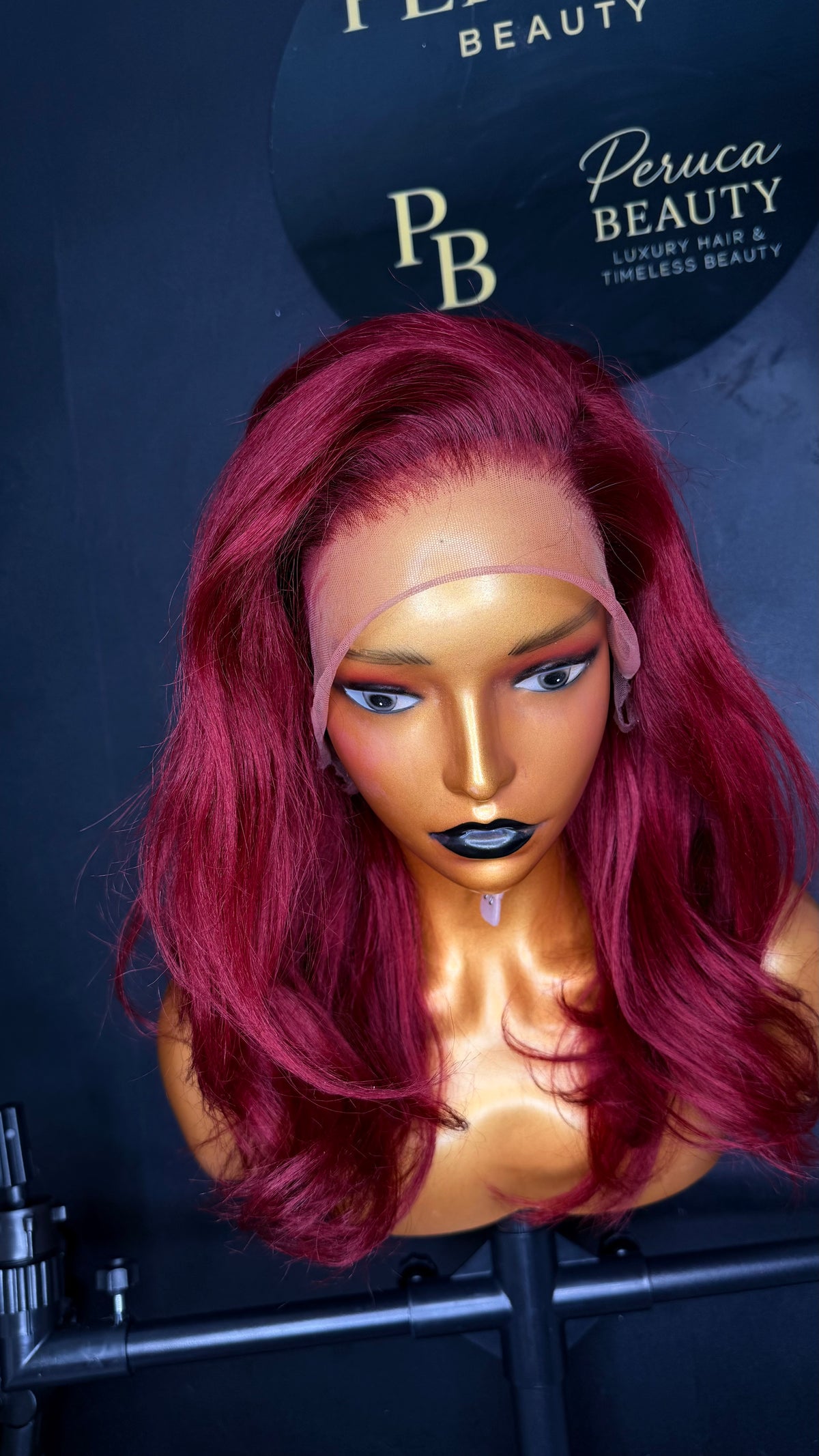 Burgundy Long Bob Wig